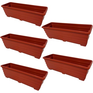 Kit 5 Floreiras 40cm Jardineira para Plantas E Hortas Plástico