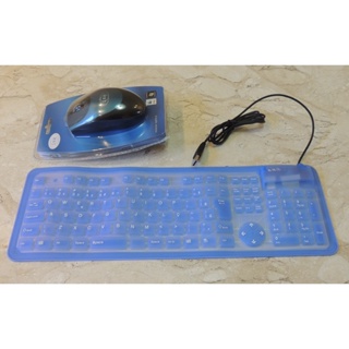 Teclado flexivel e mouse optico  ergonomico