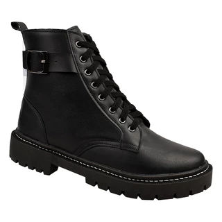BOTA COTURNO FEMININO TRATORADA MODA INVERNO 2023 FIVELA PRETO