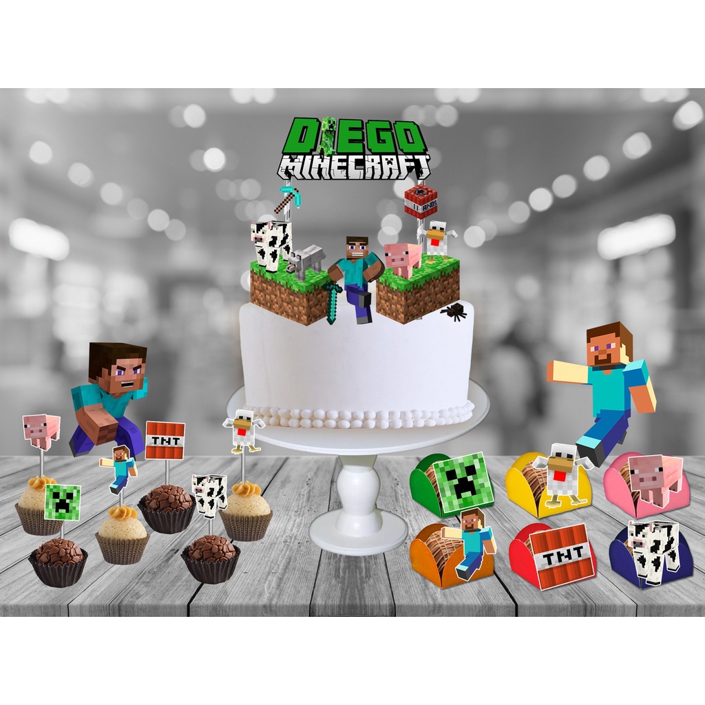 Party Cakes : Festa Minecraft.