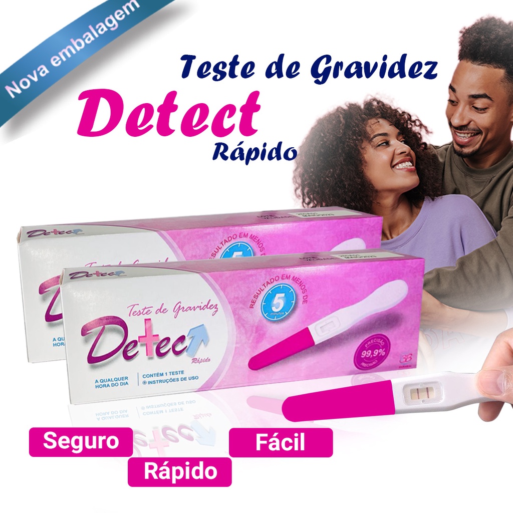 Teste De Gravidez De Caneta Detect Fast 2 Unidades Shopee Brasil 