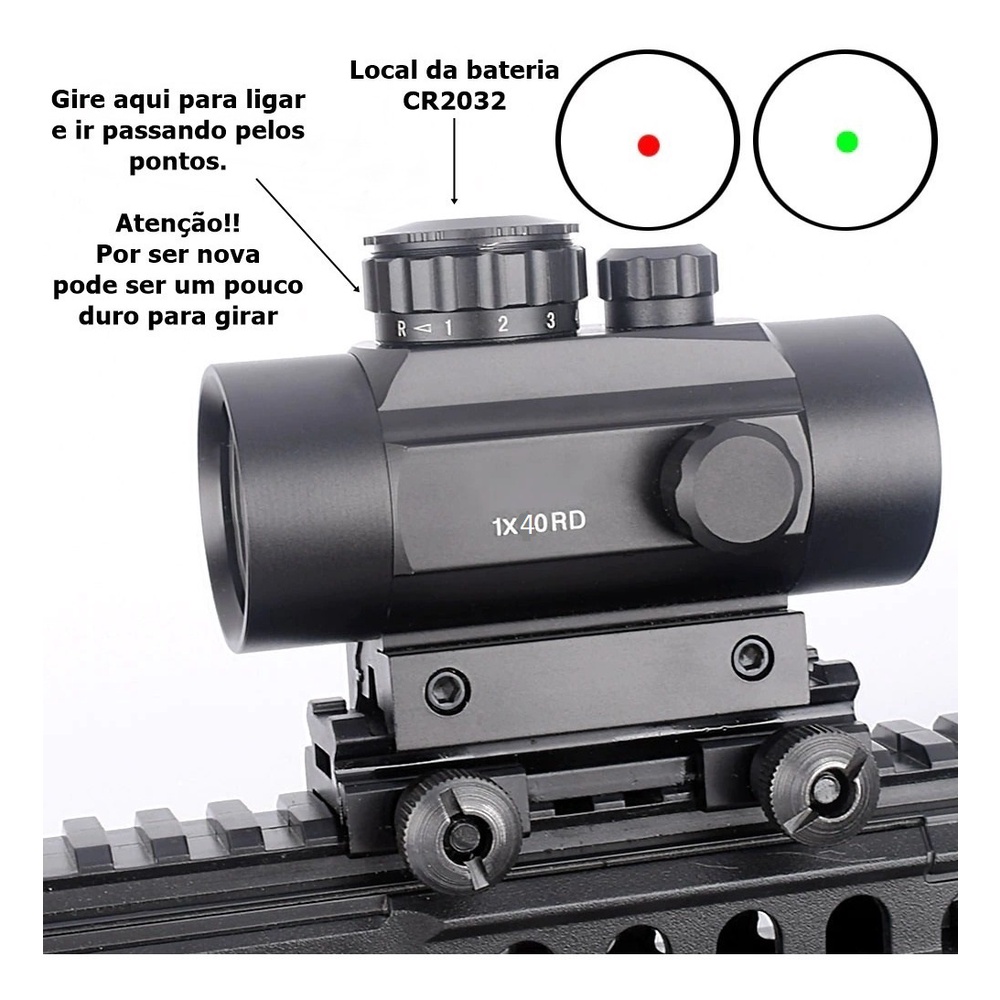 Mira Airsoft Red Dot Aimpoint T1G 20mm Estoque no Brasil