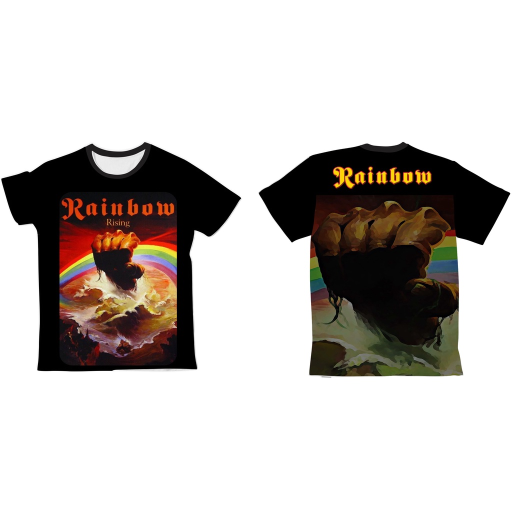 Camiseta Banda Rainbow Tecido Dry Fit Proteção UV50