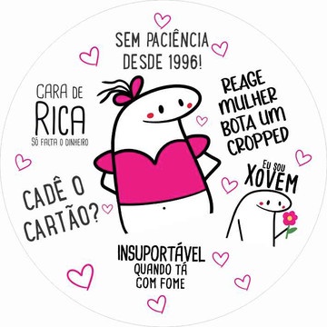 PAINEL EM LONA REDONDO FLORK MENINA CROPED FESTA