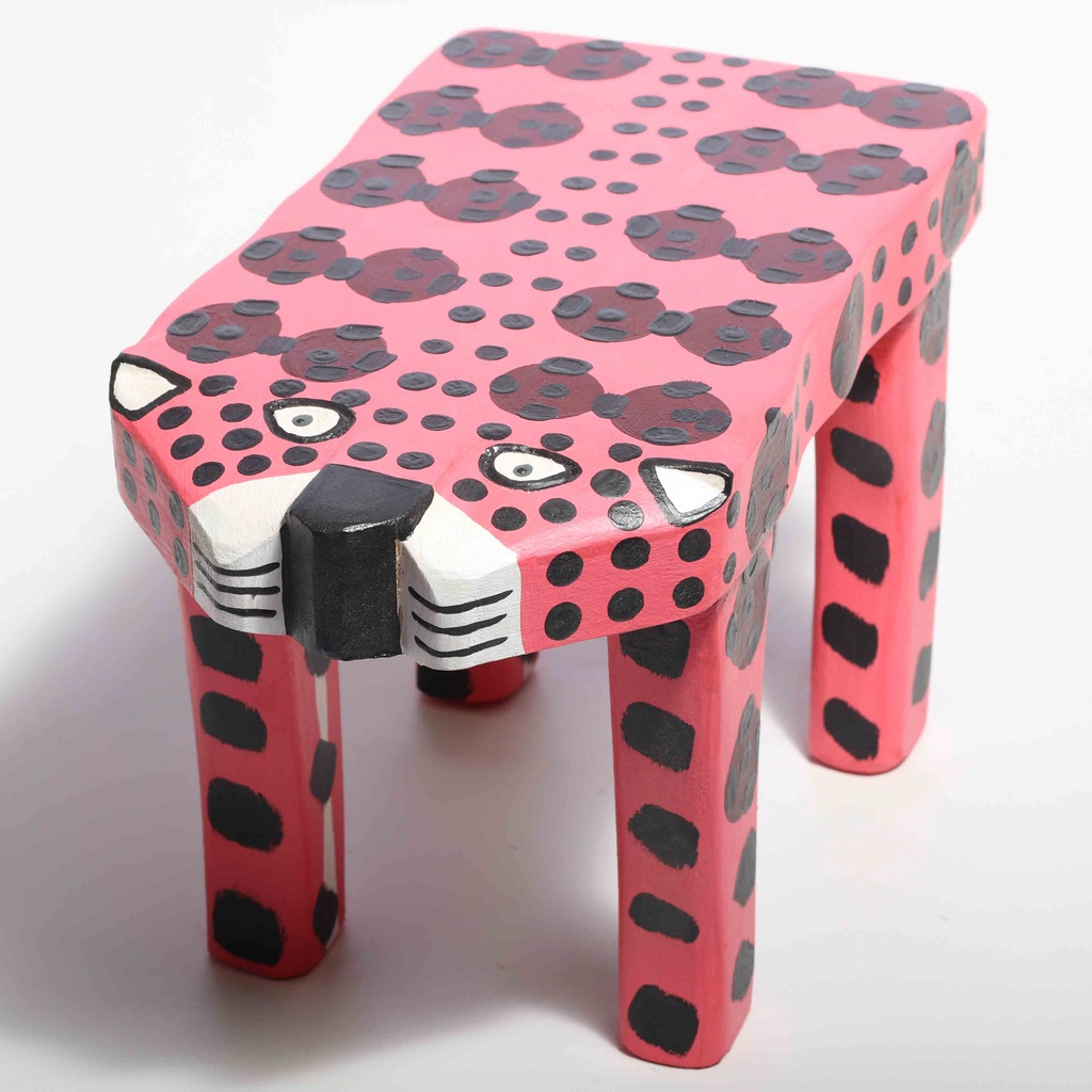 Banco De Onça Rosa Estiloso Decorativo De Extrema Qualidade