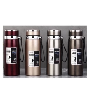 Garrafa 600ml ate 1000ml Inox Térmica Com Infusor  De Água Café Parede Dupla Com Alça CY em Oferta na Shopee