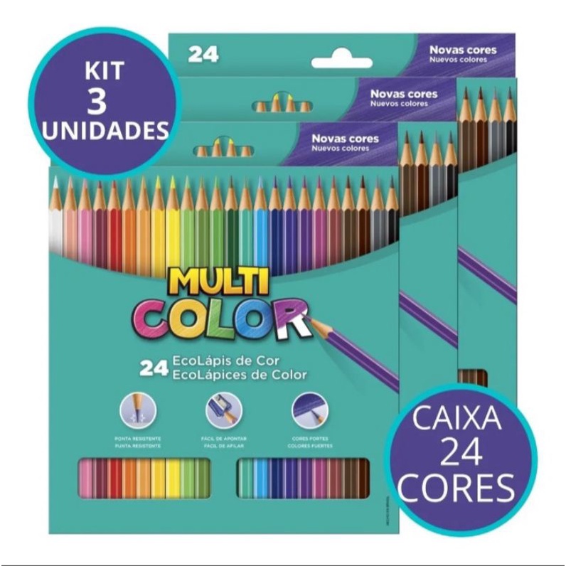 Kit Lápis De Cor Faber-castell Multicolor C/ 24 Cores