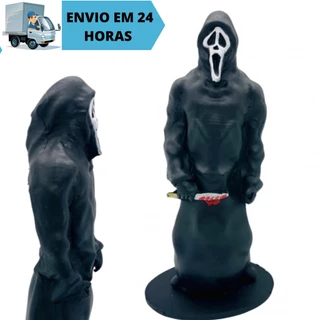 Boneco Terror Pânico Ghostface Colecionavel Estatua Miniatura Resina Estatueta