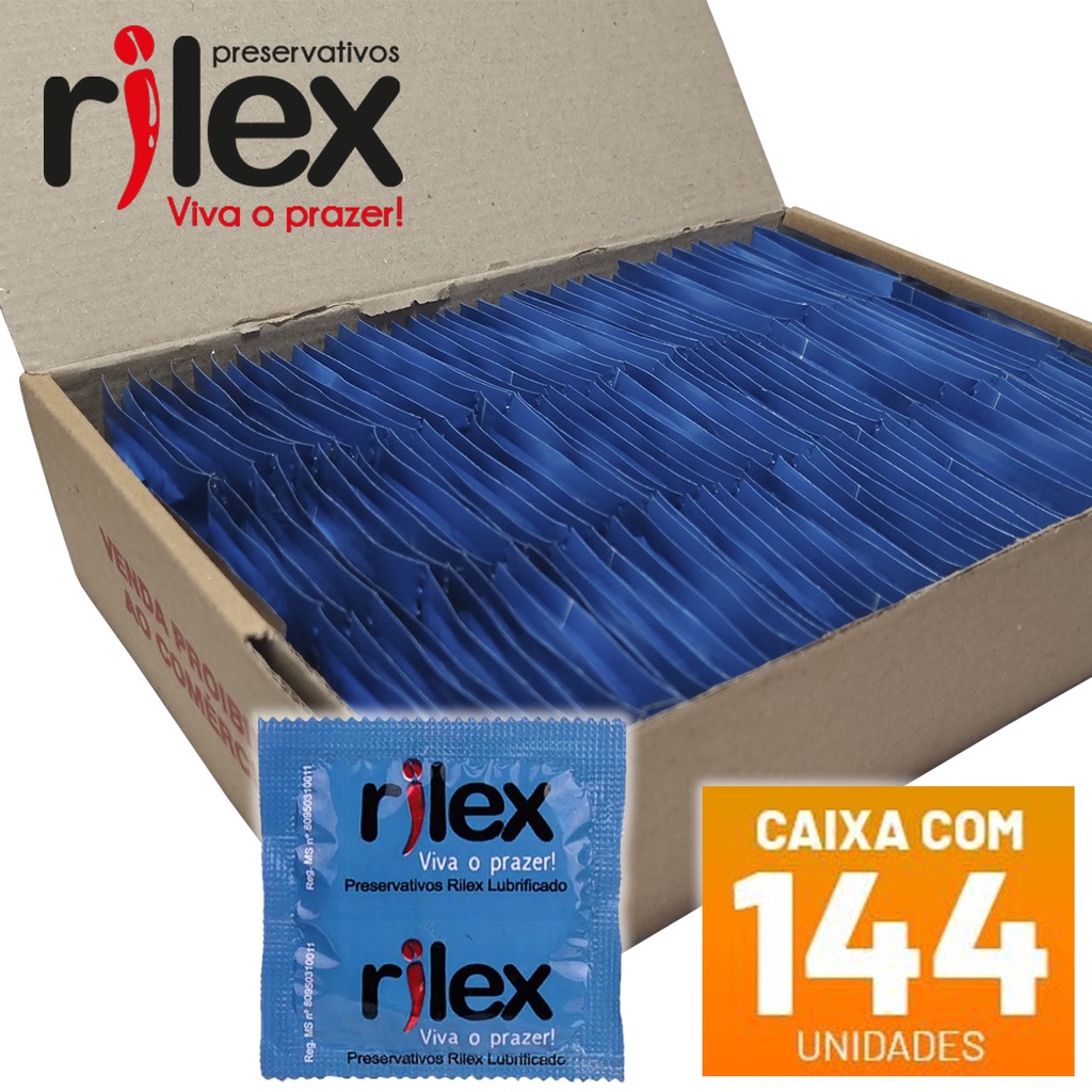 Caixa de Camisinha 144 Preservativos Rilex Sexy Shop Produtos