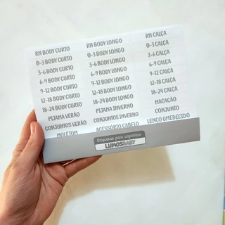 Etiquetas para Organizar gavetas - Quarto do bebê