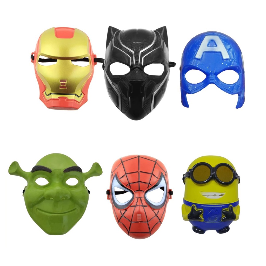 Mascara Carnaval Super Herois DIvertida Varios Personagens Infantil ...