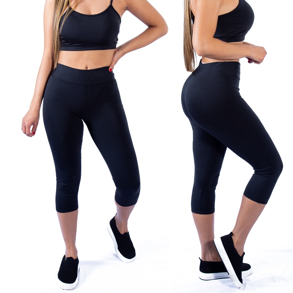 Calça Legging Corsário Suplex Cintura Alta Academia Fitness