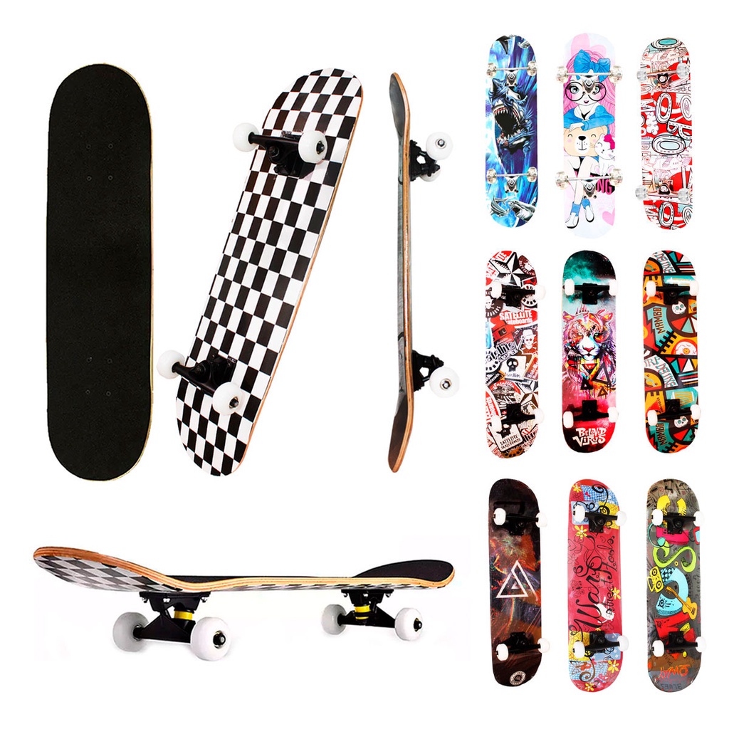 Skate Semi Profissional e Iniciante 7.5 Completo Modelos | Shopee