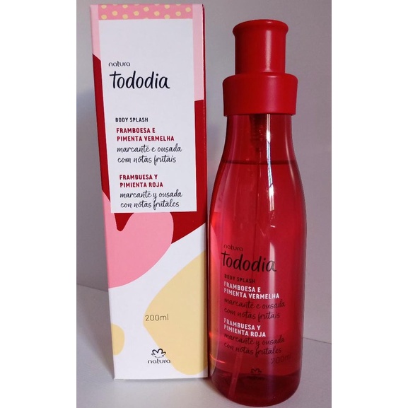 Body Splash Desodorante Col Nia Tododia Framboesa E Pimenta Vermelha Shopee Brasil