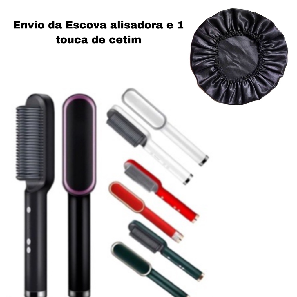 Escova Alisadora De Cabelo Eletrica 4 Em 1 Chapinha Alisadora ...