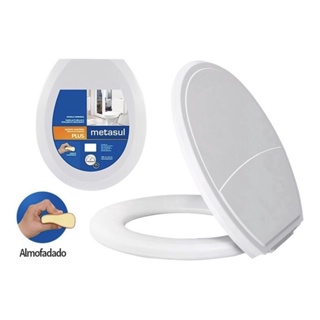 Tampa De Vaso Almofadada Branco Assento Sanitário Almofadado Metasul