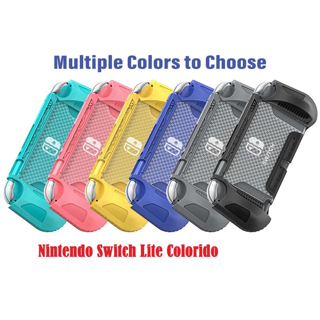 Case Capa Proteção Infantil Tpu Grip Ergonômico Nintendo Switch Lite Vária Cores Pronta Entrega!