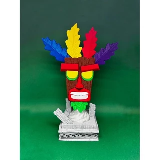 Aku Aku | Crash Bandicoot - Peninha - Estátua - Parede - Suporte Fone