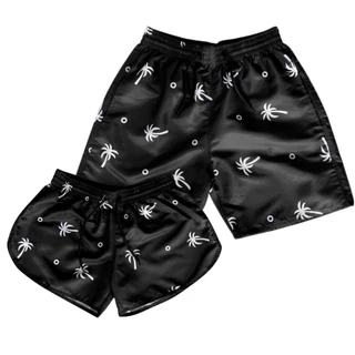 kit Casal Bermudas Moda Praia Shorts Iguais Combinando Namorados