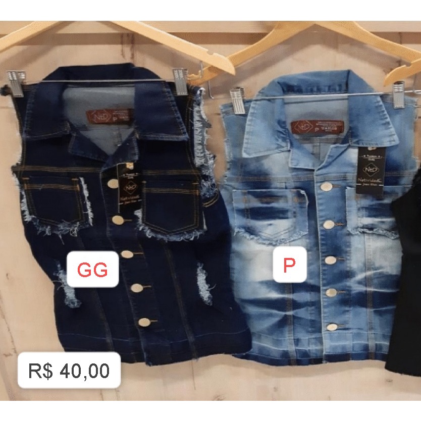 Colete jeans best sale feminino no brás