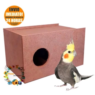 Ninho Grande Para Calopsitas Rosela Aves Mansas Excelente Para Gaiola e Viveiro Madeira MDF