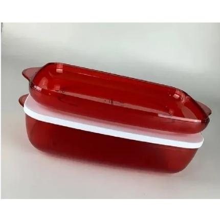 TUPPERWARE MICROPLUS RETANGULAR 1,7 LITROS VERMELHA | Shopee Brasil