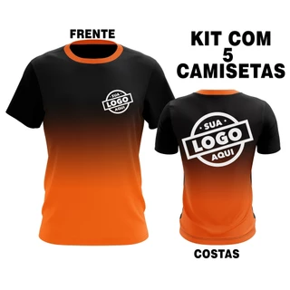 Camisetas Uniformes para empresas - KIT COM 5 CAMISETAS PERSONALIZADAS com sua Logomarca