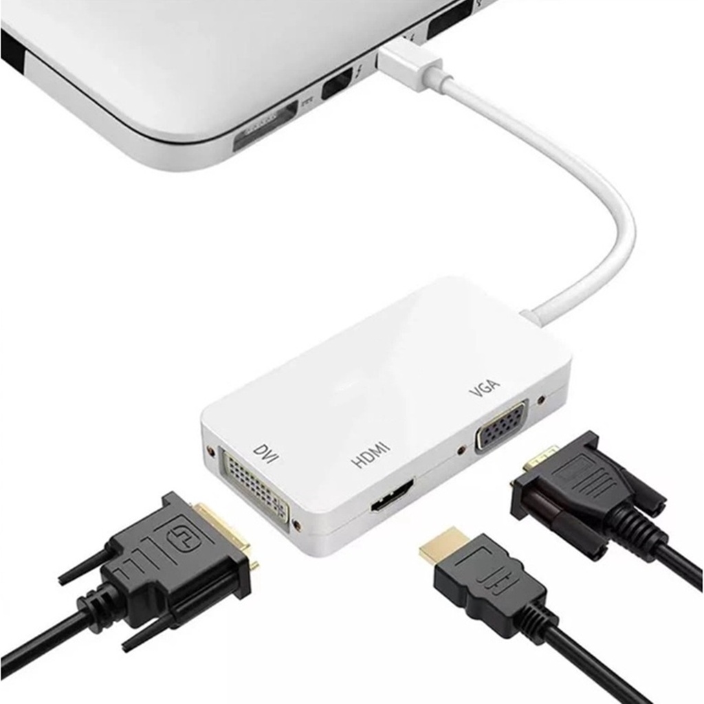 Altomex - AU-8808 Adaptador hubs Mini 3 em 1 Display - VGA - DVI - HDMI