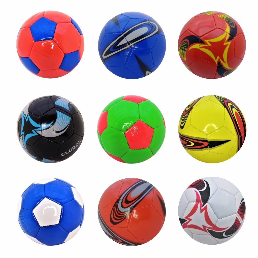 Kit 5 Bolas Nº 2 Mini Jogo Futebol Cores 14cm Futsal Pequena Cor