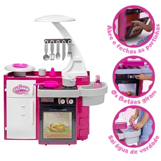 Cozinha Infantil Classic Completa Com Fogão Pia E Sai Água