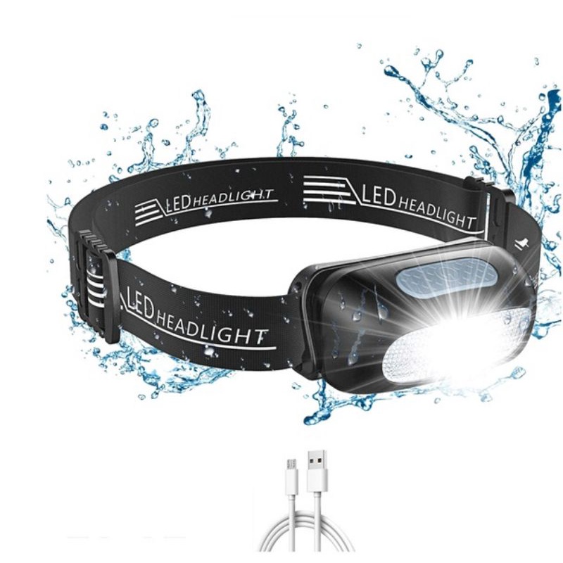 Lanterna Cabeça Premium Recarregavel Sensor Prova D'água