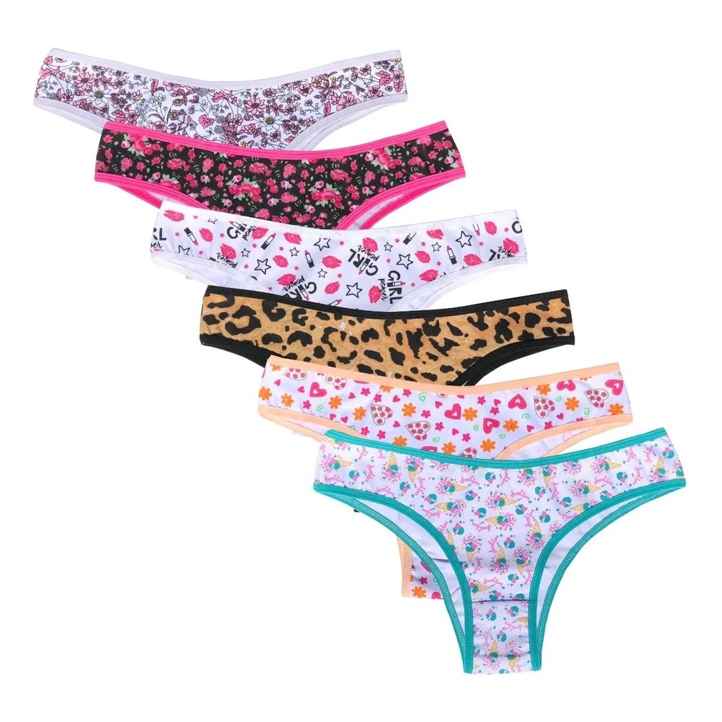 Kit 10 Calcinhas Conforto 100% Algodão P M G GG