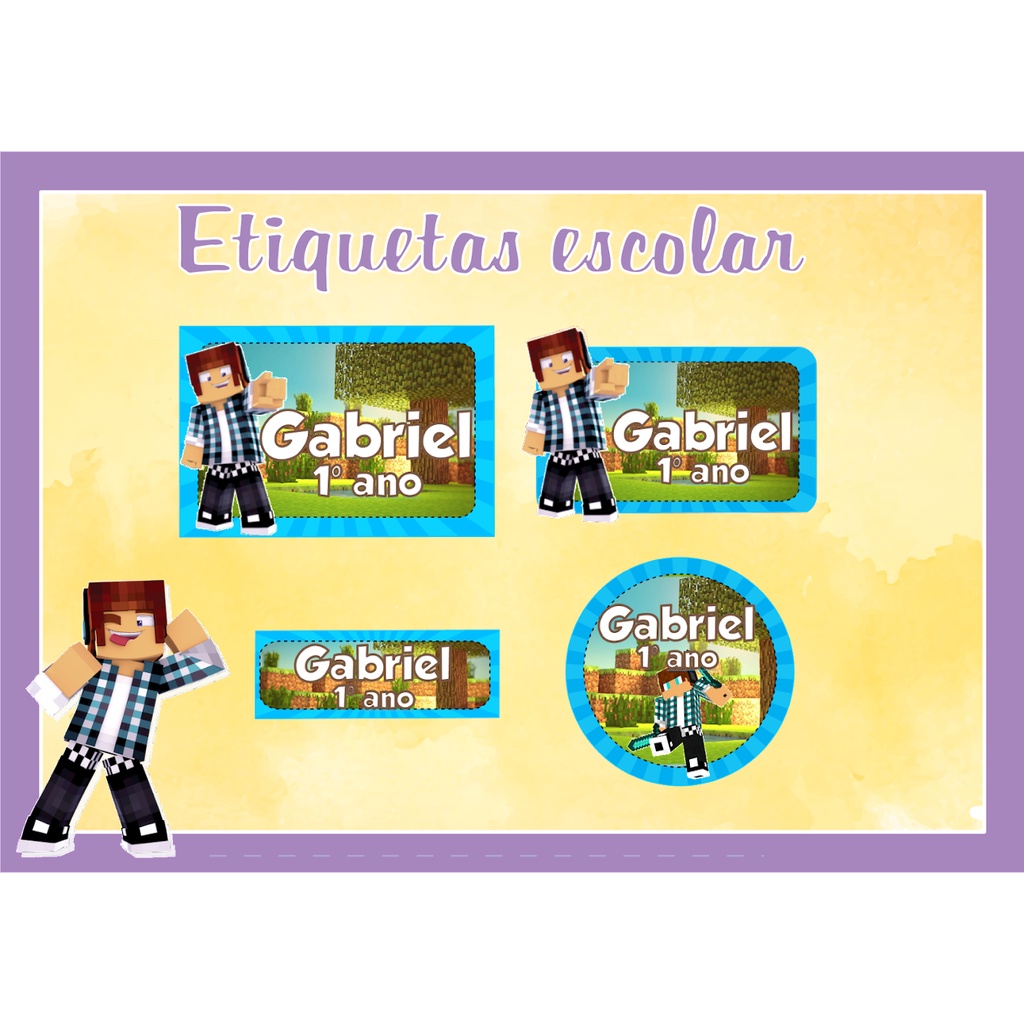 KIT Etiqueta Escolar Games - FRETE GRÁTIS