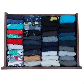 Kit 4 Organizador de Gaveta Colmeia Cueca/Calcinha/Bebê Soldada 14x40x10