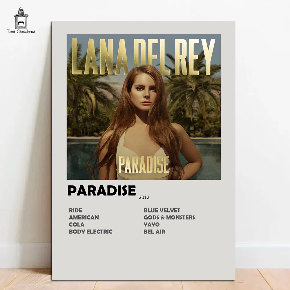 Placas Quadros Decorativos Lana Del Rey Paradise MDF 28x20cm