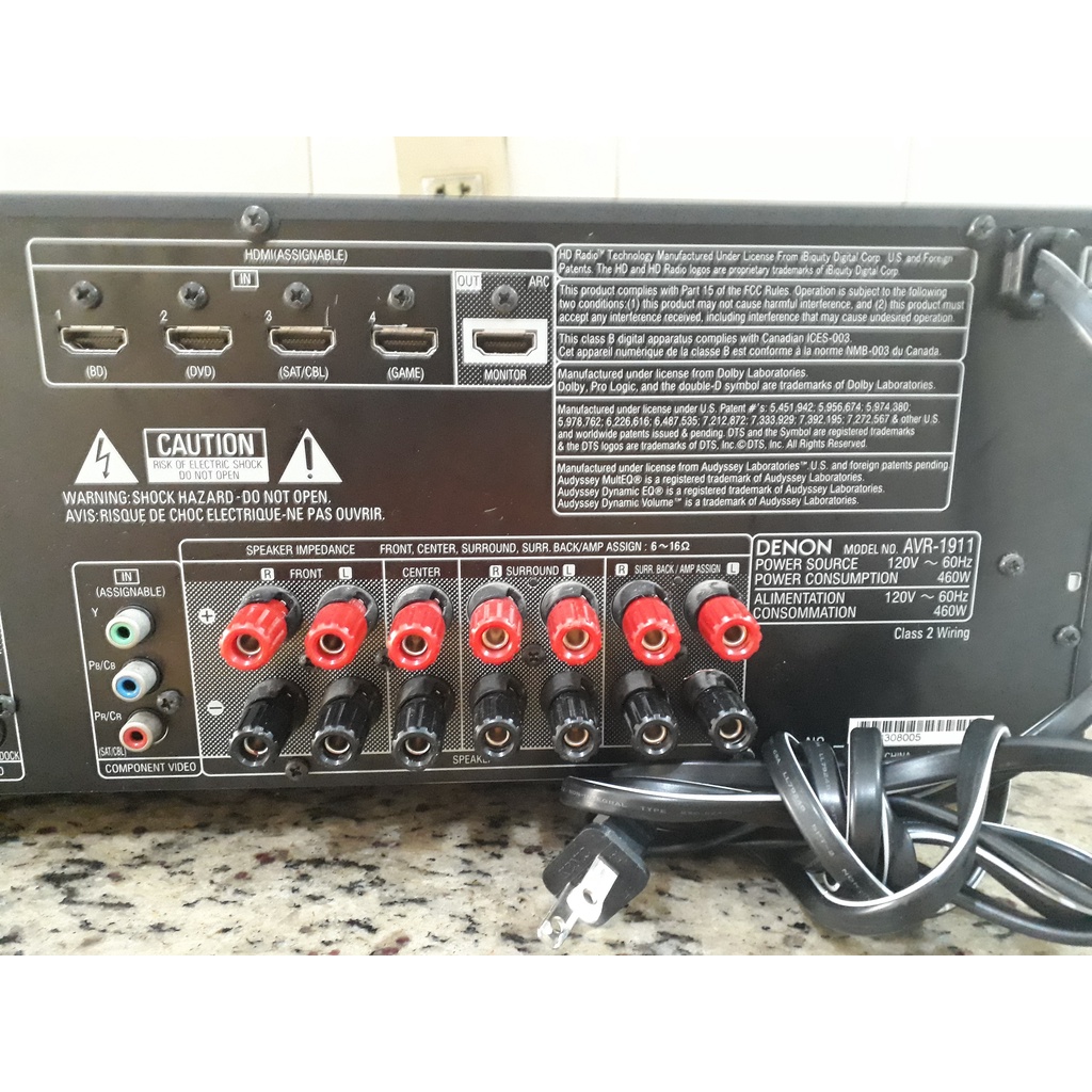 RECEIVER DENON AVR 1911 USB HDMI 7.1 FUNCIONA BEM USADO SEM