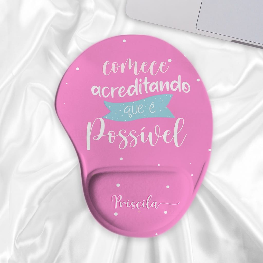 Mouse Pad com Apoio em Gel Ergonomico Personalizado como desejar