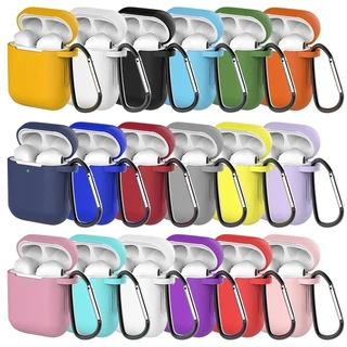 Capa Silicone capinha Proteção para seu Air Pods 1 E 2 i11, i12, i7, i8, i9 TWS + Gancho Protetora PARA Fone De Ouvido Sem Fio