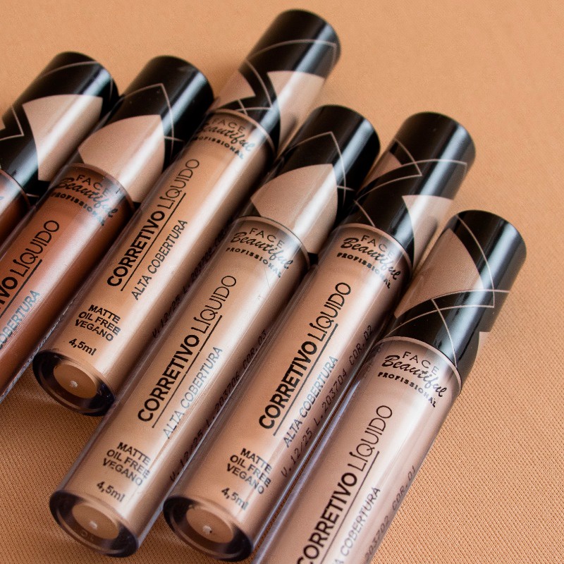 Corretivo Matte Líquido Alta Cobertura Face Beautiful 4,5g | Shopee Brasil