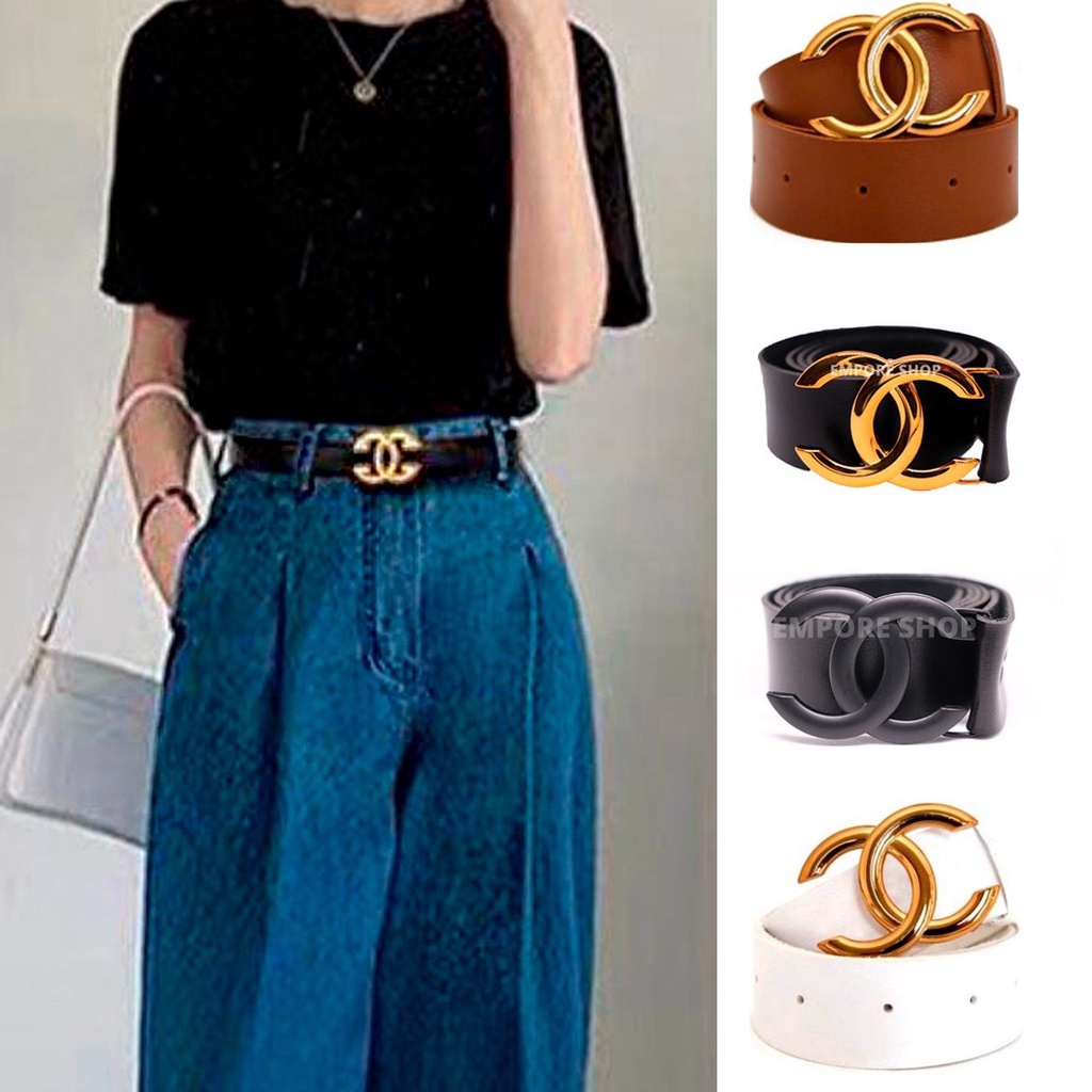 Cinto Feminino CC Moda Feminina Cinto de Couro Sintético