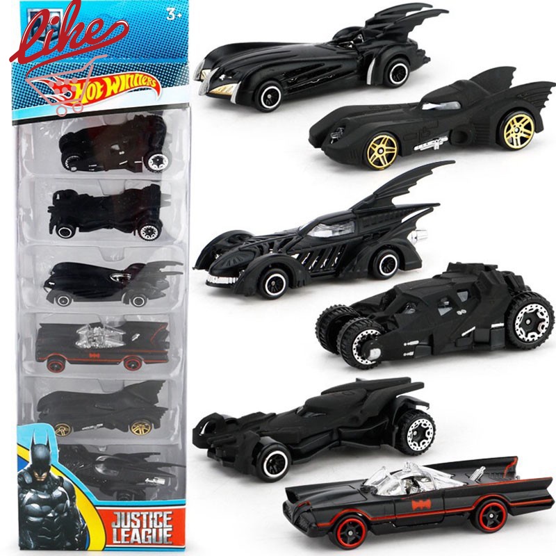 Hot Wheels 6pcs 1 : 64 Batman Batmobile Vingadores Carros Liga da Justiça Metal Veículo Brinquedos De Brinquedo Para Crianças