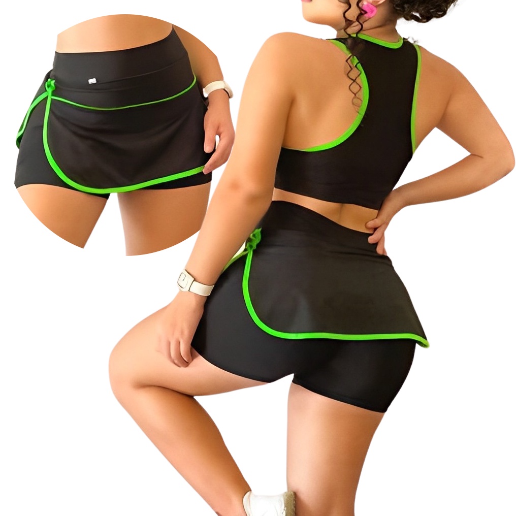 Short Sainha Fitness Elástico Suplex Elastano Treinos Academia Crossfit Corrida Levinho Geladinho