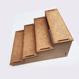 Escada de mdf para doces, bonecos, carrinhos, expositor, decoração e festas