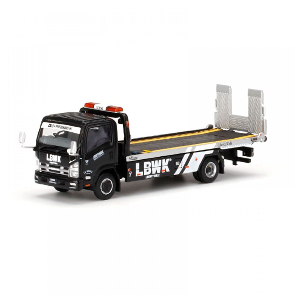 Mini GT MGT00292-R 292 1/64 ISUZU N Série Veículo Transportador LBWK Escala Preta RHD DIECAST Carro Modelo