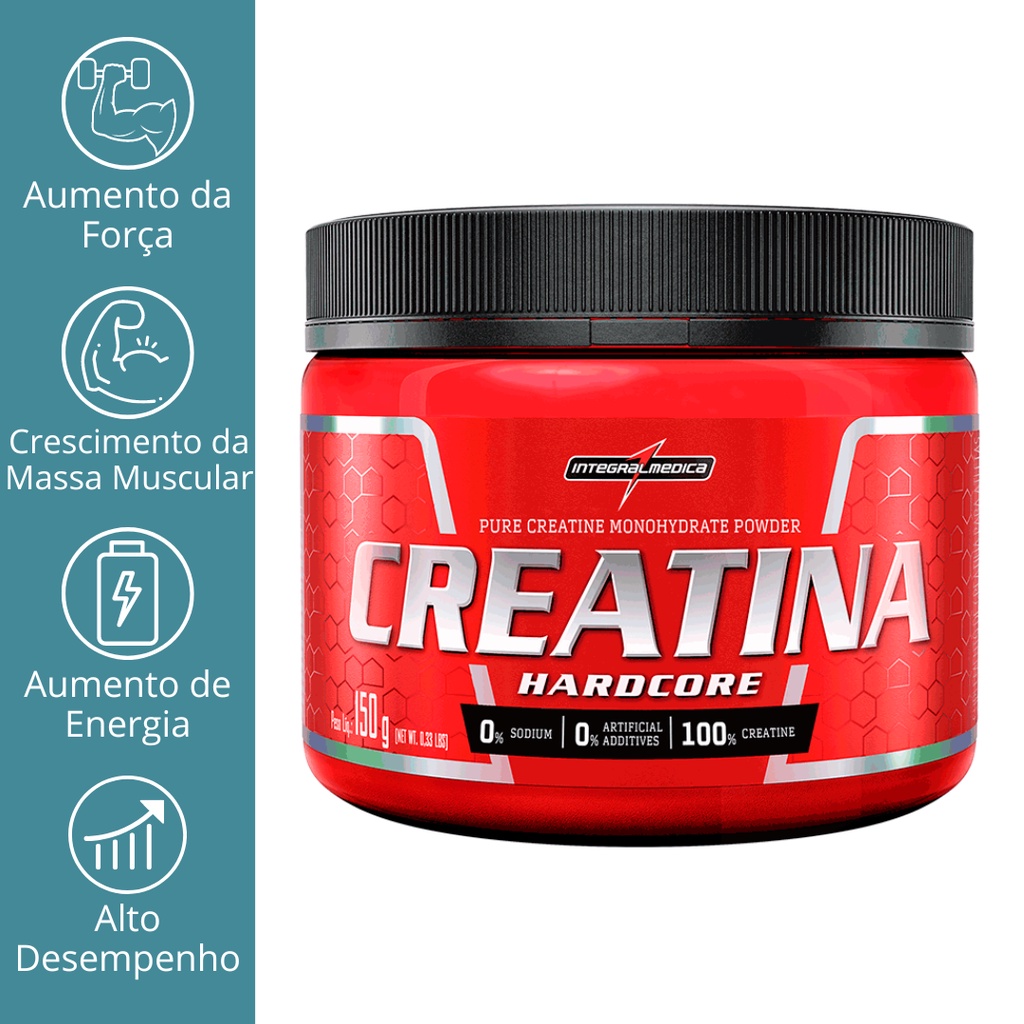 CREATINA HARDCORE 150G - INTEGRALMEDICA