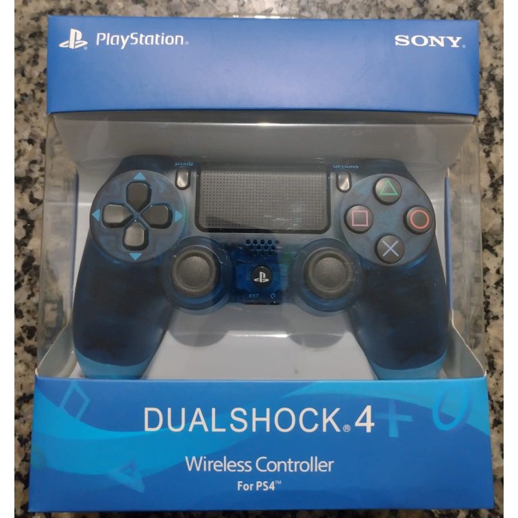 Controle Sem Fio Original Sony Dualshock 4 - Blue Crystal (Azul Cristal)