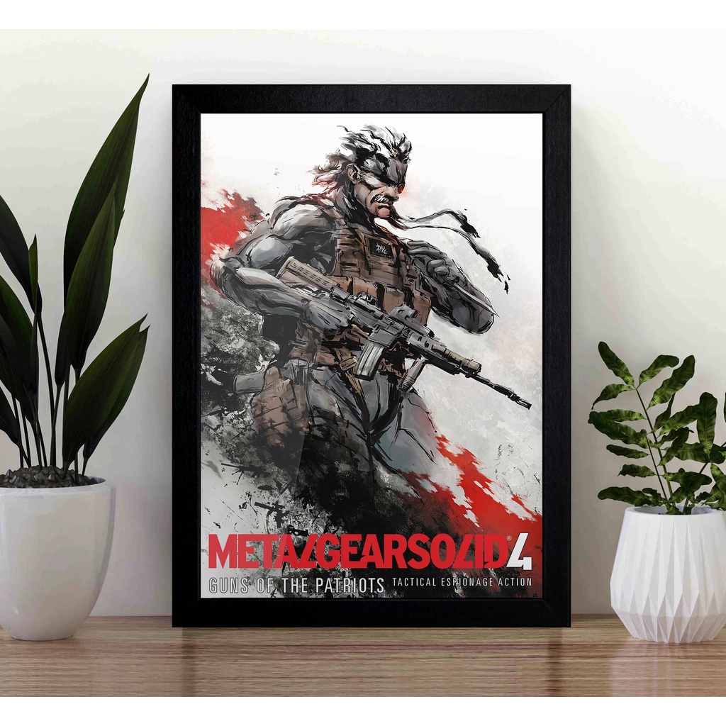Quadro Metal Gear Solid 4 Guns of the Patriots A3 - com Acrílico