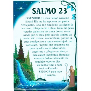 Placa Decorativa Salmo 23 Decoração Religiosa Católicos