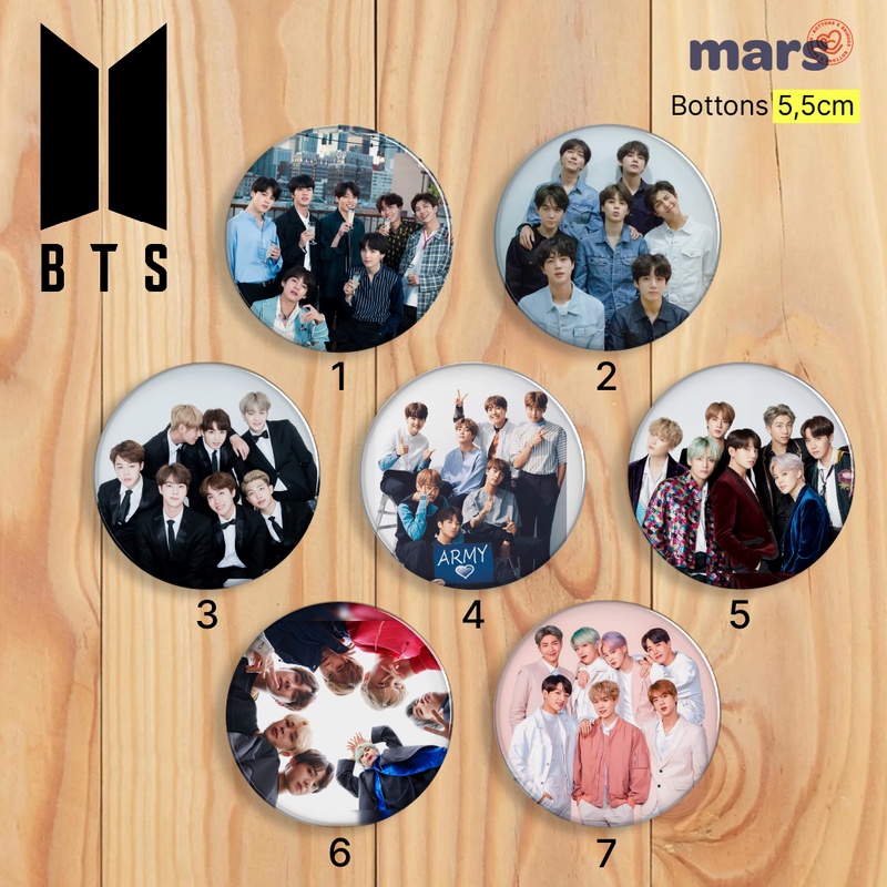Bottons BTS 5,5cm (KPOP) - BTS | Shopee Brasil