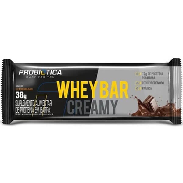 Whey Bar Creamy (38g) – Probiótica – Chocolate